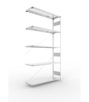 Fachbodenregal Anbauregal 2500×1300×400 mm, 150 kg Fachlast 