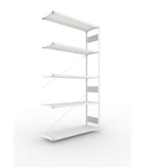 Fachbodenregal Anbauregal 2500×1300×400 mm, 150 kg Fachlast 