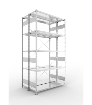 Fachbodenregal Grundregal 2500×1300×400 mm, 150 kg Fachlast 