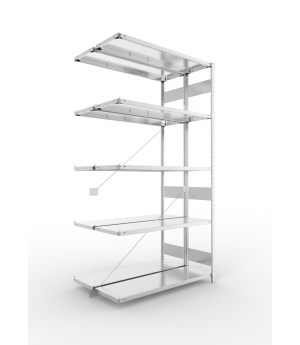 Fachbodenregal Anbauregal 2500×1300×400 mm, 150 kg Fachlast 