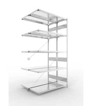 Fachbodenregal Anbauregal 2500×1300×500 mm, 150 kg Fachlast 