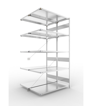 Fachbodenregal Anbauregal 2500×1300×600 mm, 150 kg Fachlast 