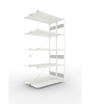 Fachbodenregal Anbauregal 2500×1300×400 mm, 150 kg Fachlast 