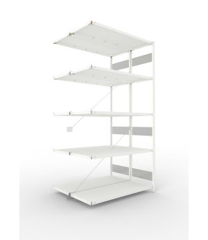 Fachbodenregal Anbauregal 2500×1300×500 mm, 150 kg Fachlast 
