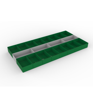 Einsatzkasten Set 2 für Schubladen CLIP 63 mm – META