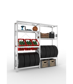 Garagenregal CLIP SPLIT 150 2000 x 2000 x 400 mm verzinkt – 