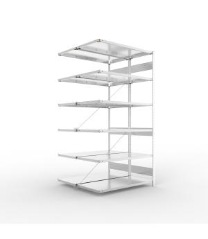 Fachbodenregal Anbauregal 2500×1300×600 mm, 150 kg Fachlast 