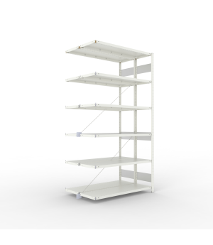 Fachbodenregal Anbauregal 2500×1300×400 mm, 150 kg Fachlast 
