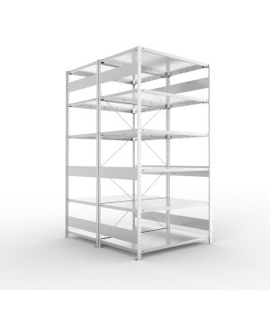 Fachbodenregal Grundregal 2500×1300×800 mm, 230 kg Fachlast 