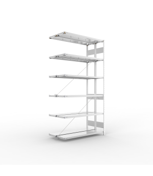 Fachbodenregal Anbauregal 2500×1300×300 mm, 230 kg Fachlast 
