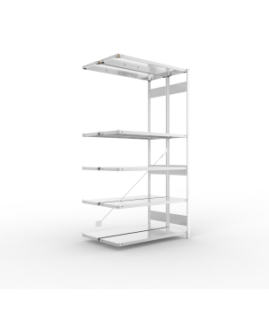 Fachbodenregal Anbauregal 2500×1300×400 mm, 230 kg Fachlast 