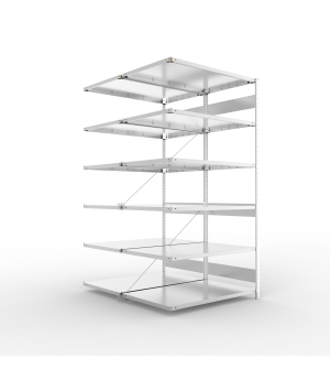 Fachbodenregal Anbauregal 2500×1300×800 mm, 230 kg Fachlast 