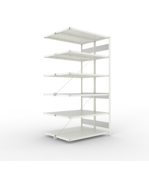 Fachbodenregal Anbauregal 2500×1300×500 mm, 230 kg Fachlast 