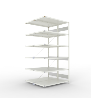 Fachbodenregal Anbauregal 2500×1300×600 mm, 230 kg Fachlast 