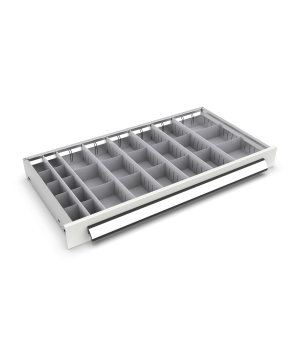Schubladen-Teilerset 2 CLIP H 100 mm verzinkt – META