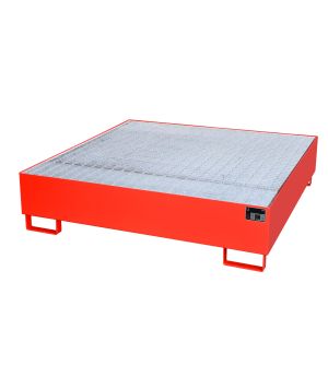 Auffangwanne 450 l, 1460×1460×355 mm, Stahl lackiert, mit Gi
