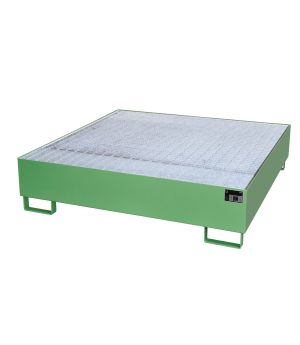 Auffangwanne 450 l, 1460×1460×355 mm, Stahl lackiert, mit Gi