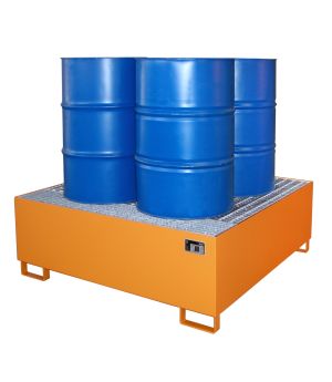 Auffangwanne 800 l, 1460×1460×525 mm, Stahl lackiert, mit Gi