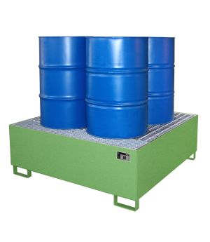 Auffangwanne 800 l, 1460×1460×525 mm, Stahl lackiert, mit Gi