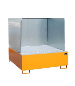 Auffangwanne 800 l, 1480×1460×1530 mm, Stahl lackiert, mit G