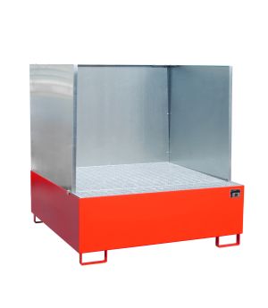 Auffangwanne 800 l, 1480×1460×1530 mm, Stahl lackiert, mit G