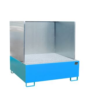 Auffangwanne 800 l, 1480×1460×1530 mm, Stahl lackiert, mit G