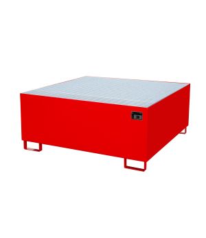 Auffangwanne 1000 l, 1460×1460×630 mm, Stahl lackiert, mit G