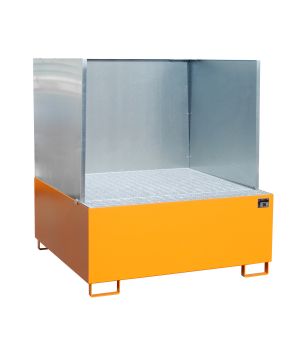 Auffangwanne 1000 l, 1480×1460×1630 mm, Stahl lackiert, mit 