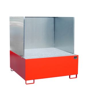 Auffangwanne 1000 l, 1480×1460×1630 mm, Stahl lackiert, mit 