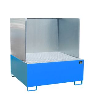 Auffangwanne 1000 l, 1480×1460×1630 mm, Stahl lackiert, mit 