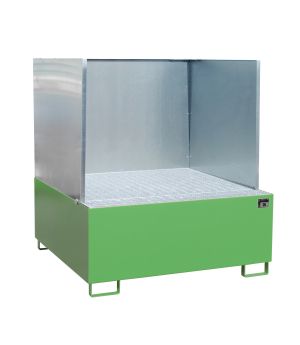 Auffangwanne 1000 l, 1480×1460×1630 mm, Stahl lackiert, mit 