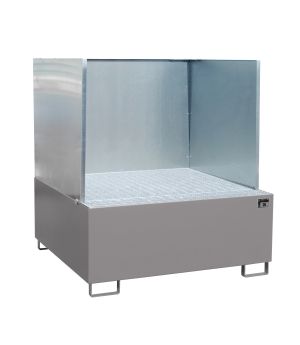Auffangwanne 1000 l, 1480×1460×1630 mm, Stahl lackiert, mit 