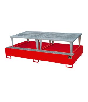 Auffangwanne 1000 l, 2650×1460×865 mm, Stahl lackiert, mit G