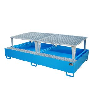 Auffangwanne 1000 l, 2650×1460×865 mm, Stahl lackiert, mit G