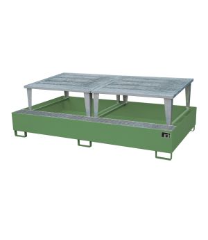Auffangwanne 1000 l, 2650×1460×865 mm, Stahl lackiert, mit G