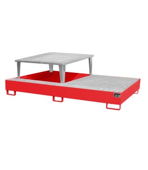 Auffangwanne 1000 l, 2650×1460×865 mm, Stahl lackiert, mit G