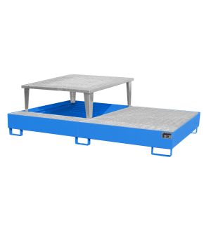 Auffangwanne 1000 l, 2650×1460×865 mm, Stahl lackiert, mit G