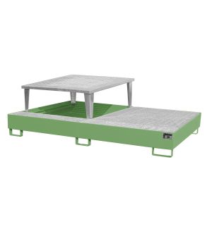 Auffangwanne 1000 l, 2650×1460×865 mm, Stahl lackiert, mit G