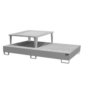 Auffangwanne 1000 l, 2650×1460×865 mm, Stahl lackiert, mit G