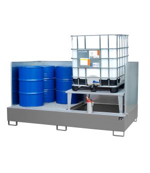 Auffangwanne 1000 l, 2670×1460×1405 mm, Stahl lackiert, mit 