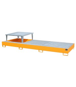 Auffangwanne 1000 l, 3850×1460×780 mm, Stahl lackiert, mit G