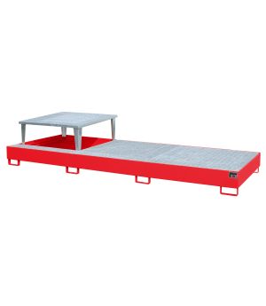 Auffangwanne 1000 l, 3850×1460×780 mm, Stahl lackiert, mit G