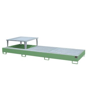 Auffangwanne 1000 l, 3850×1460×780 mm, Stahl lackiert, mit G