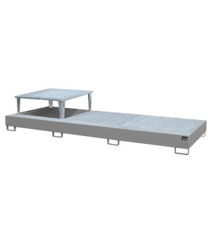 Auffangwanne 1000 l, 3850×1460×780 mm, Stahl lackiert, mit G