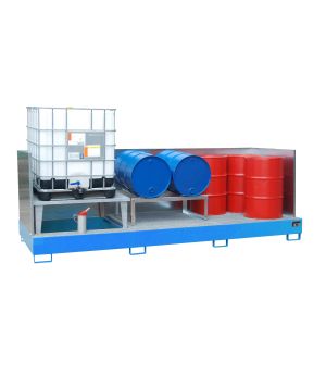 Auffangwanne 1000 l, 3870×1460×1320 mm, Stahl lackiert, mit 