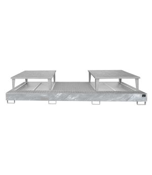 Auffangwanne 1000 l, 3850×1460×780 mm, Stahl feuerverzinkt, 