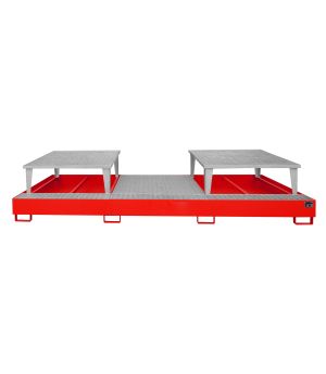Auffangwanne 1000 l, 3850×1460×780 mm, Stahl lackiert, mit G