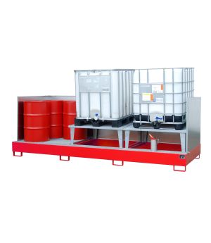 Auffangwanne 1000 l, 3870×1460×1320 mm, Stahl lackiert, mit 