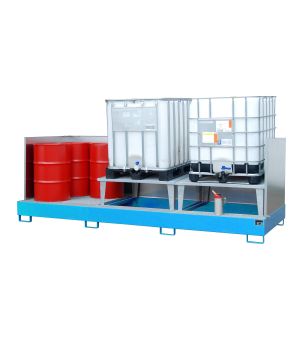 Auffangwanne 1000 l, 3870×1460×1320 mm, Stahl lackiert, mit 