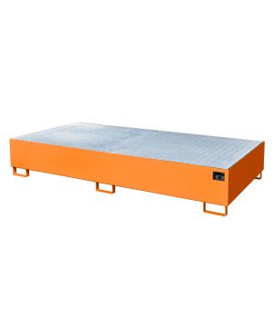 Auffangwanne 1000 l, 2650×1300×435 mm, Stahl lackiert, mit G